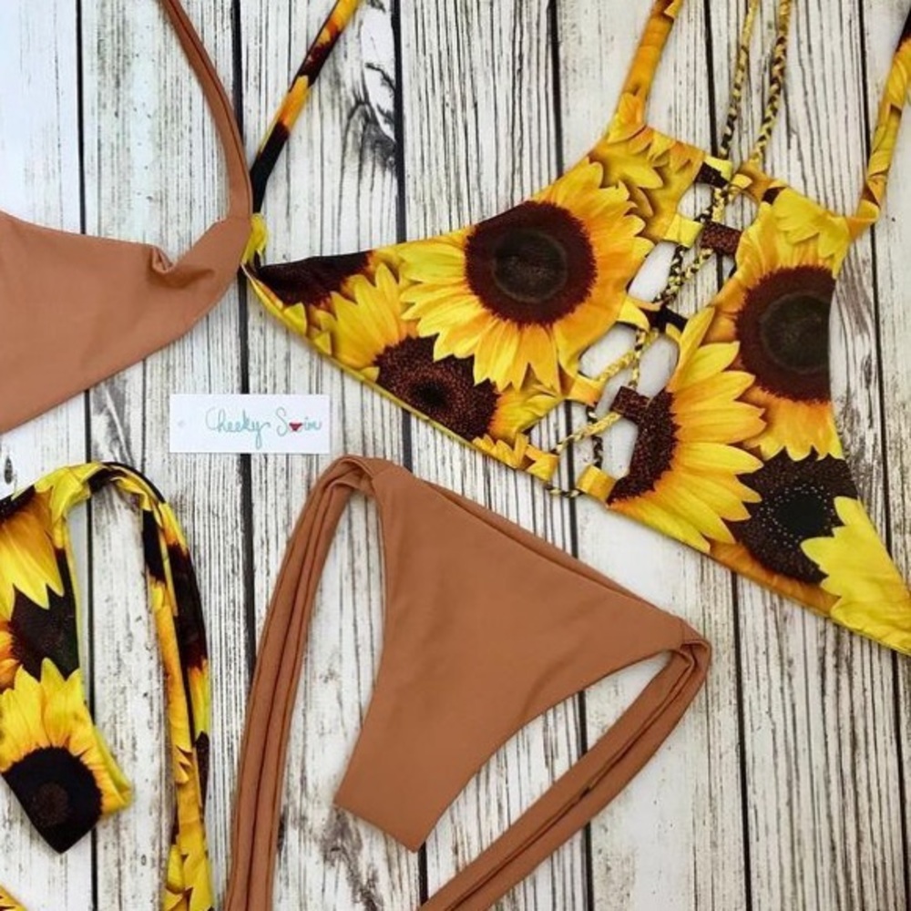 Cheeky brand sunflower swim set. Never worn.